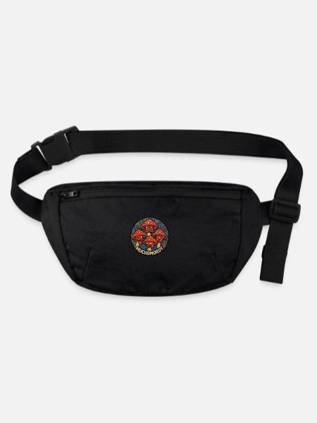 Toadstools - Stanley/Stella recycled Hip Bag  - black - Front