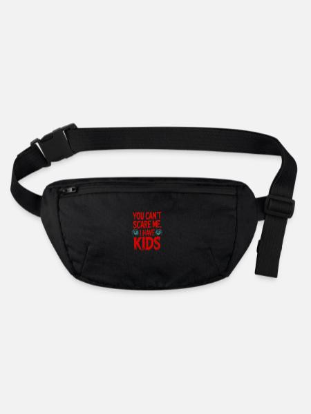 Tu ne peux pas me faire peur, j’ai des enfants - Sac banane recyclé Stanley/Stella - noir - Devant