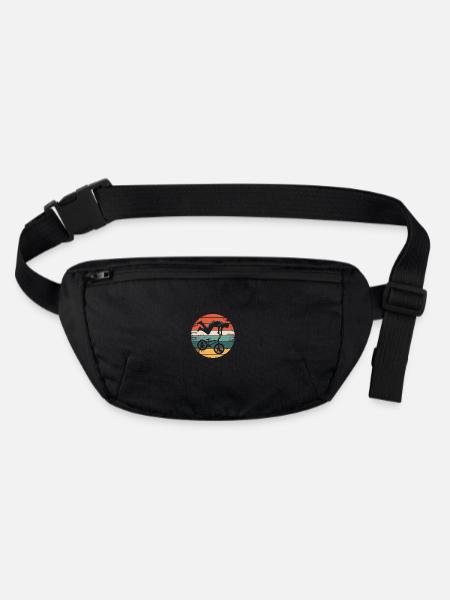 Vintage Retro BMX - Stanley/Stella recycelte Gürteltasche - Schwarz - Vorne