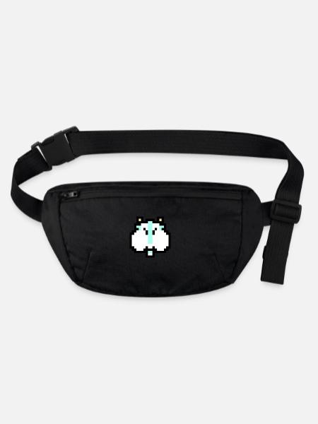 Cloud cat - Stanley/Stella recycelte Gürteltasche - Schwarz - Vorne