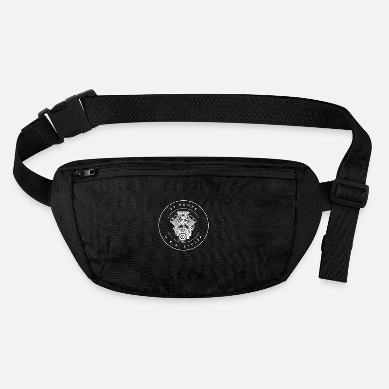 USA Motorcycles V2 Power - Stanley/Stella recycelte Gürteltasche - Schwarz