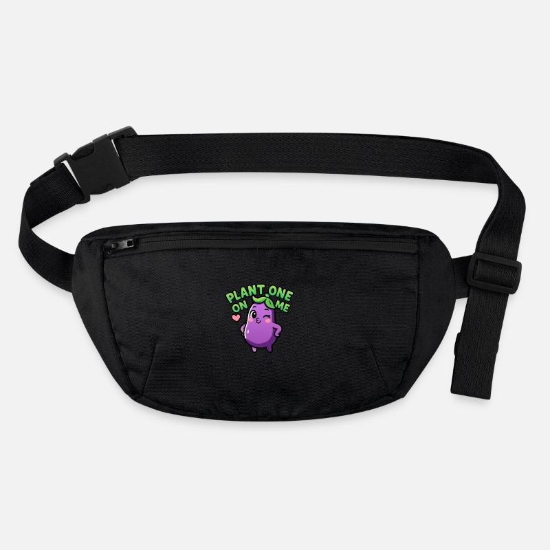 Kawaii Chibi Eggplant Pun – Plant One On Me Funny Stanley/Stella recycled Hip Bag 