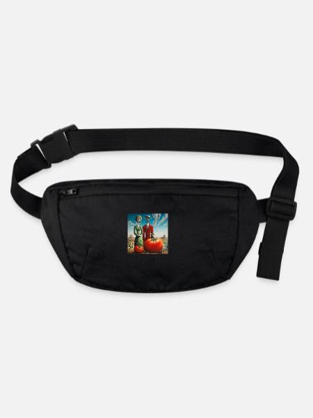 Tomato Farm Couple Tomato Landscape Surreal - Stanley/Stella recycled Hip Bag  - black - Front