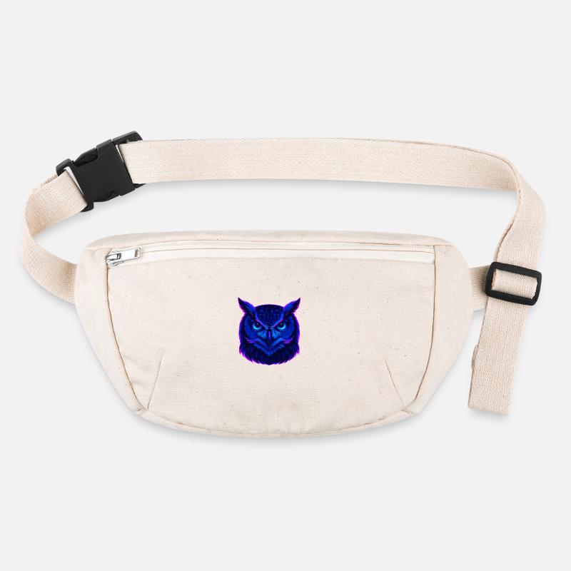 Chouette bleu néon au regard intense Sac banane recyclé Stanley/Stella