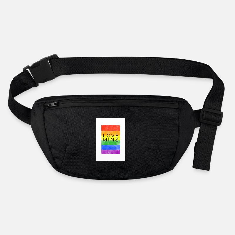 LoveWins - Stanley/Stella recycelte Gürteltasche - Schwarz
