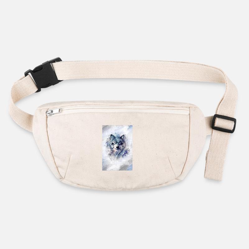 Wolf in a snowstorm grey version Stanley/Stella recycled Hip Bag 