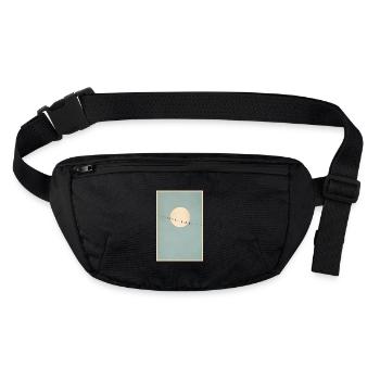 Birds on a leash - Stanley/Stella recycled Hip Bag  - black - Front