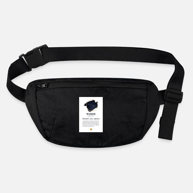 Sternzeichen Widder - Stanley/Stella recycelte Gürteltasche - Schwarz
