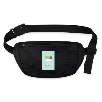 Oh Shit! - Stanley/Stella recycled Hip Bag  - black - Front