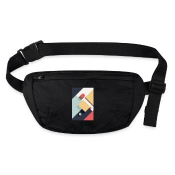 Geometry with color harmony - Stanley/Stella recycled Hip Bag  - black - Front