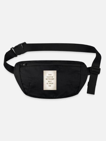 La terre sans art est juste hein - Sac banane recyclé Stanley/Stella - noir - Devant