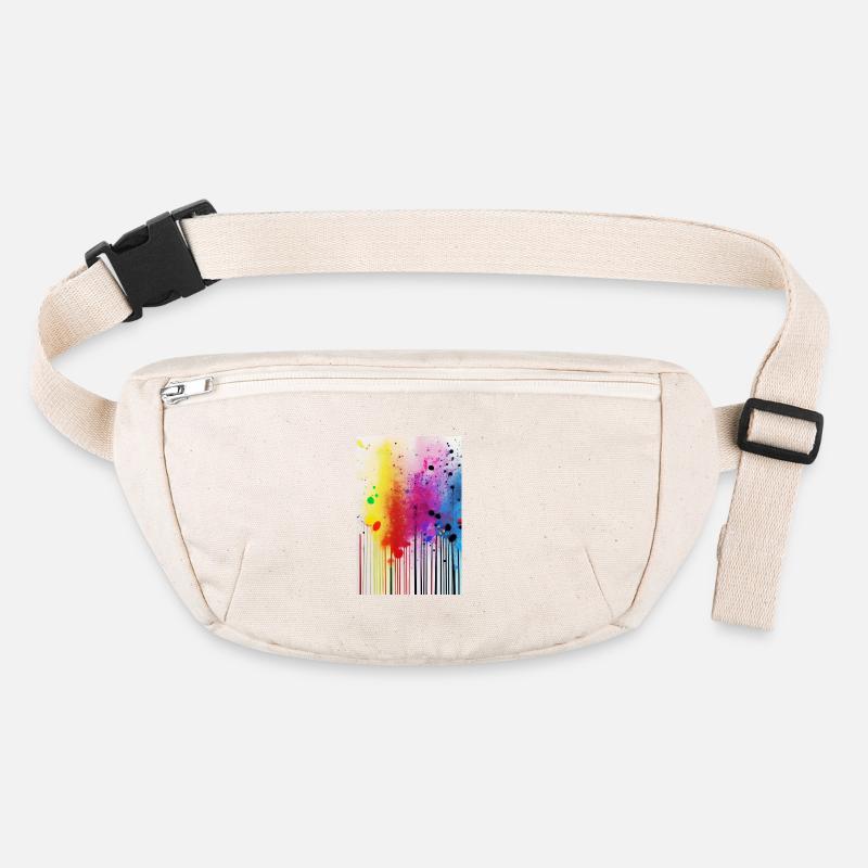 Farbspritzer und Linien Stanley/Stella recycelte Gürteltasche