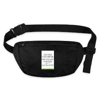 Das Gras Bitte - Stanley/Stella recycelte Gürteltasche - Schwarz - Vorne