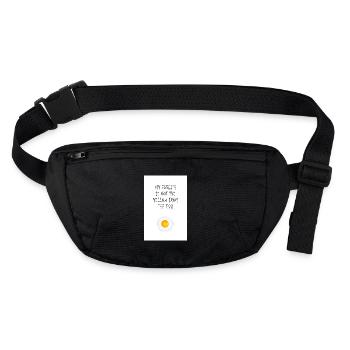 My English is not the yellow from the egg - Stanley/Stella recycelte Gürteltasche - Schwarz - Vorne