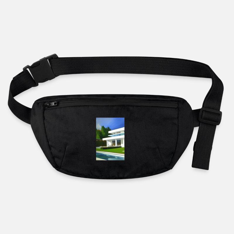 White villa with pool Stanley/Stella recycled Hip Bag 