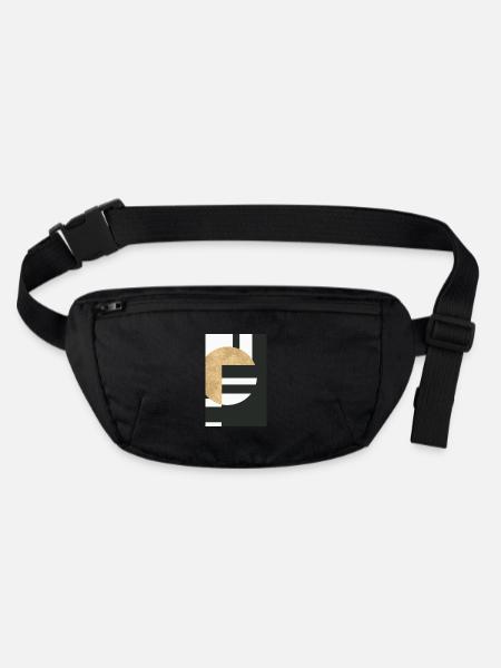 Géométrie du cercle d’or - Sac banane recyclé Stanley/Stella - noir - Devant