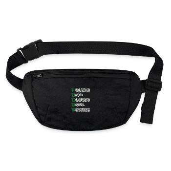Focus qoutes - Sac banane recyclé Stanley/Stella - noir - Devant