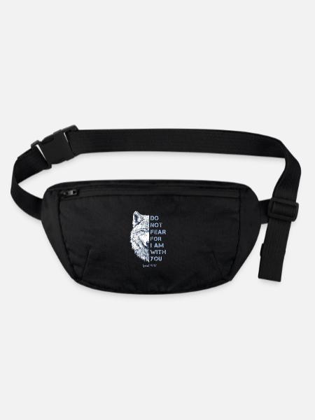 Religious Quote Bible Verse - Stanley/Stella recycled Hip Bag  - black - Front