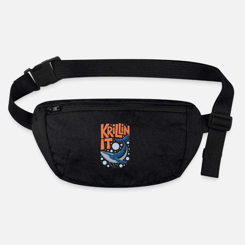 Funny Blue Whale Krillin It Stanley/Stella recycled Hip Bag 