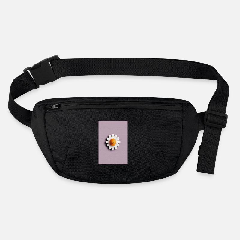 Fröhliche Gänseblümchen-Sonne auf fliederfarbenem Hintergrund Stanley/Stella recycelte Gürteltasche