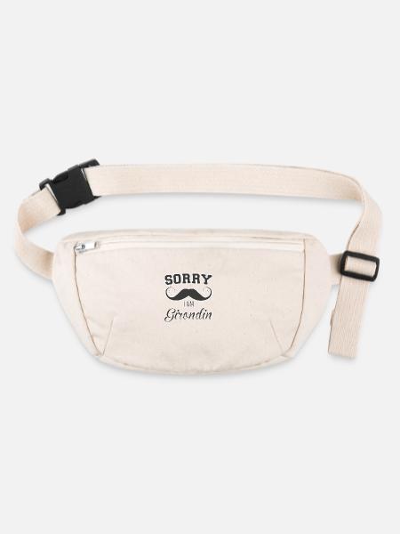 Aquitaine Gironde 33 Humour Sorry I am Girondin - Sac banane recyclé Stanley/Stella - blanc naturel - Devant