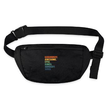 60e anniversaire, janvier 1963, 60e anniversaire - Sac banane recyclé Stanley/Stella - noir - Devant