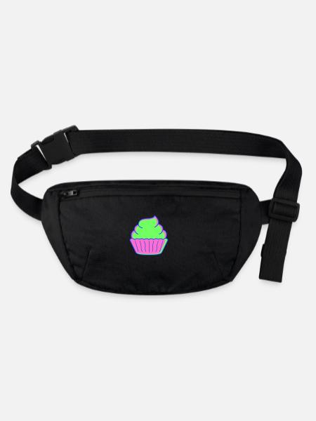 cupcake - Stanley/Stella recycled Hip Bag  - black - Front