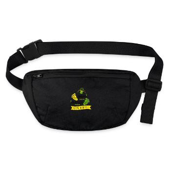 naissance grossesse football Bébé Nantes Nantais - Sac banane recyclé Stanley/Stella - noir - Devant