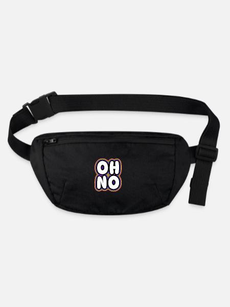 Oh No - Stanley/Stella recycled Hip Bag  - black - Front