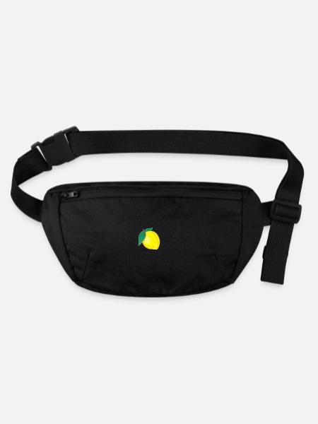 Citron - Sac banane recyclé Stanley/Stella - noir - Devant