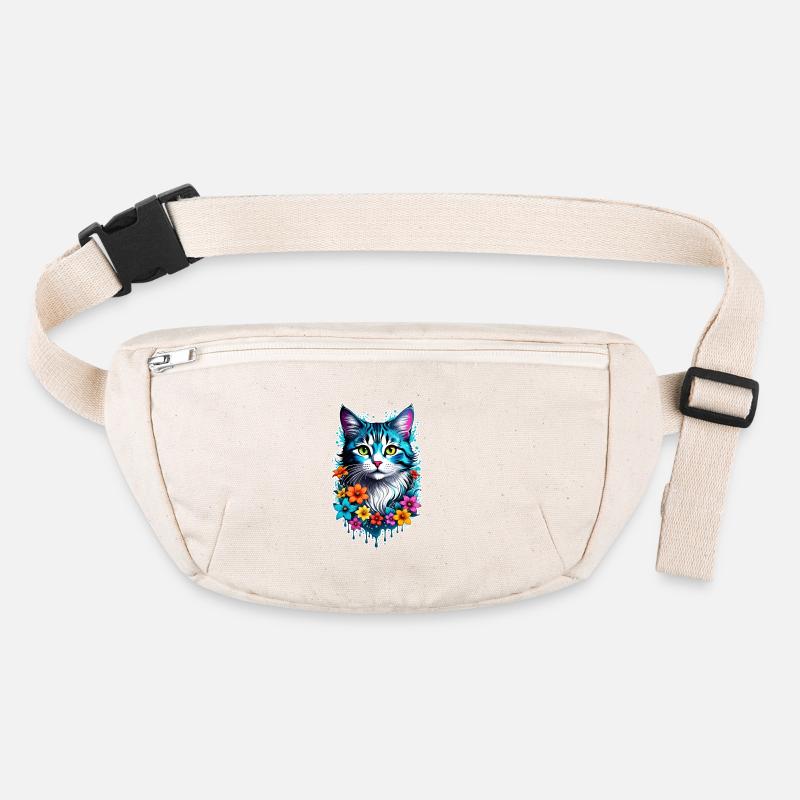 Katze und Blume Stanley/Stella recycelte Gürteltasche