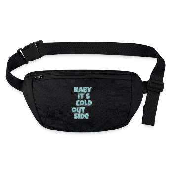 baby its cold - Stanley/Stella recycelte Gürteltasche - Schwarz - Vorne