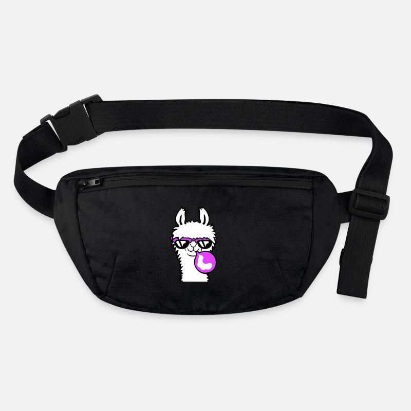 Llama chewing gum bubble bubble blowing alpaca Stanley/Stella recycled Hip Bag 