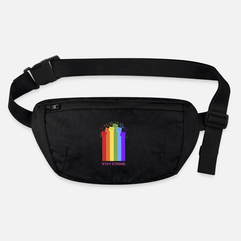 Stay strong, LGBTQ+, CSD, Pride, Regenbogen Stanley/Stella recycelte Gürteltasche