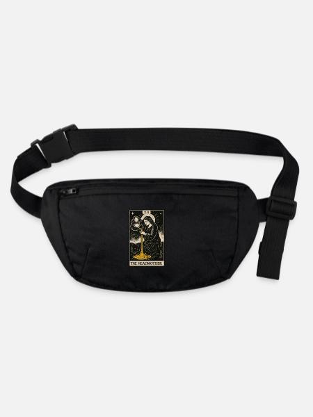 Impression d’art de carte de tarot Meadmother - Sac banane recyclé Stanley/Stella - noir - Devant
