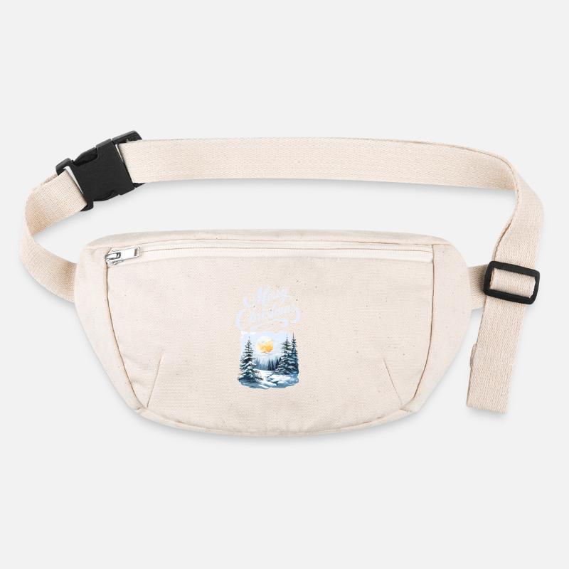 Frohe Weihnachten Waldlandschaft Stanley/Stella recycelte Gürteltasche