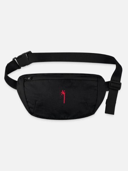 blut/blood - Stanley/Stella recycelte Gürteltasche - Schwarz - Vorne