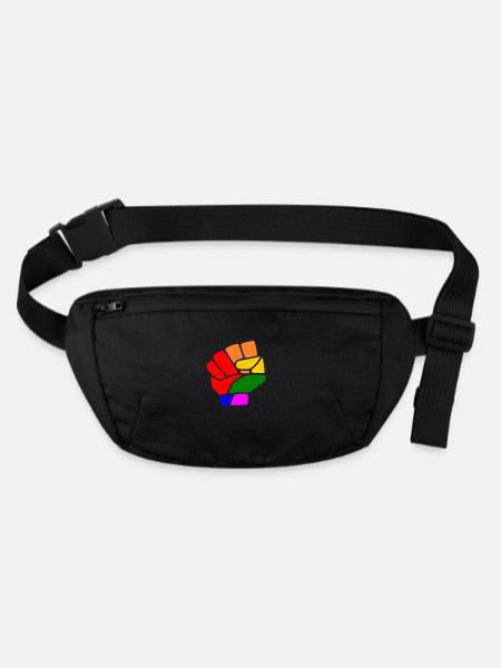 Lgbt - Stanley/Stella recycelte Gürteltasche - Schwarz - Vorne