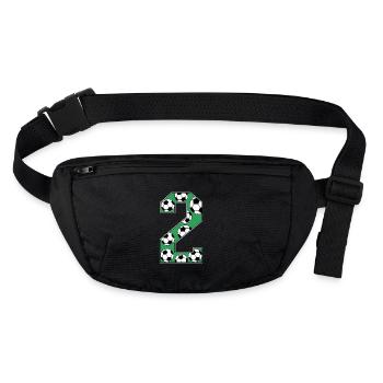 2e anniversaire Football Green - Sac banane recyclé Stanley/Stella - noir - Devant