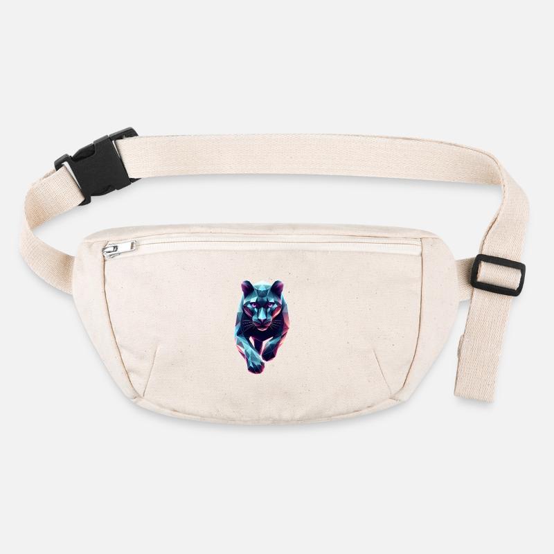 Blauer Panther Geometrisches Origami 3D Stanley/Stella recycelte Gürteltasche