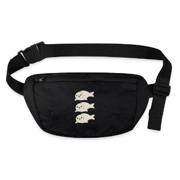 robbe triple - Stanley/Stella recycled Hip Bag  - black - Front