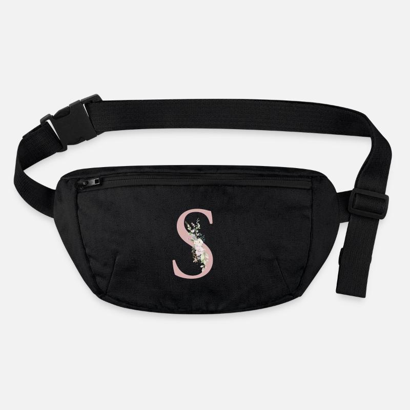 S Monogramm, Floral, personalisierbar Stanley/Stella recycelte Gürteltasche