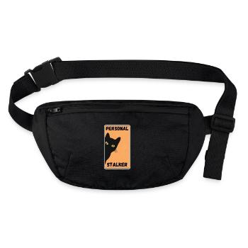 Black Cat – Personal Stalk - Stanley/Stella recycled Hip Bag  - black - Front