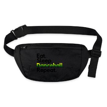 Mangez Sommeil Dancehall Repeat - Sac banane recyclé Stanley/Stella - noir - Devant
