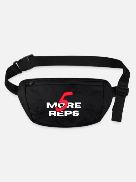 5 More Reps - Stanley/Stella recycelte Gürteltasche - Schwarz - Vorne