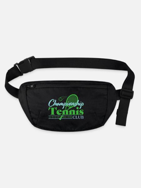 Tennis Club - Blue - Stanley/Stella recycelte Gürteltasche - Schwarz - Vorne