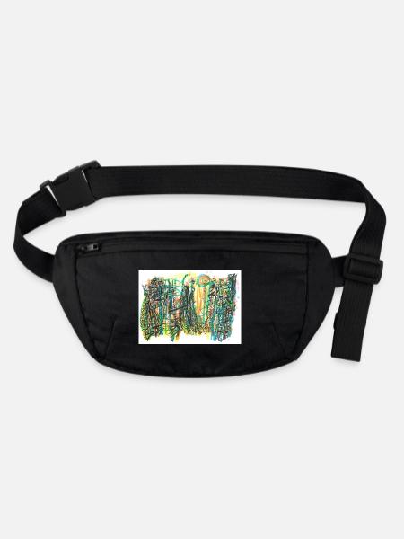 240718 01 - Stanley/Stella recycelte Gürteltasche - Schwarz - Vorne