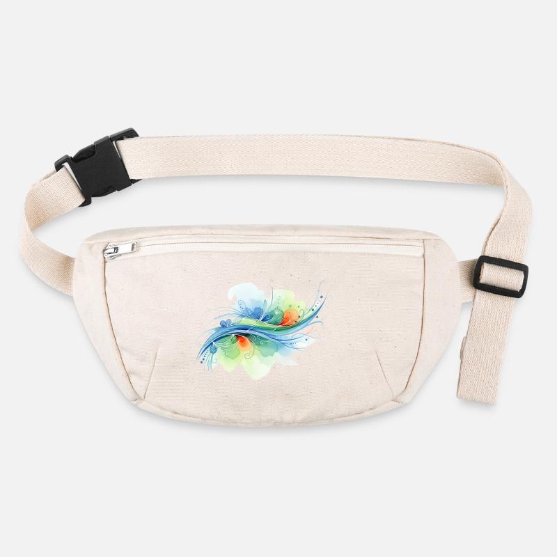 Flowing Shapes: Abstract Watercolor Design Stanley/Stella recycled Hip Bag 