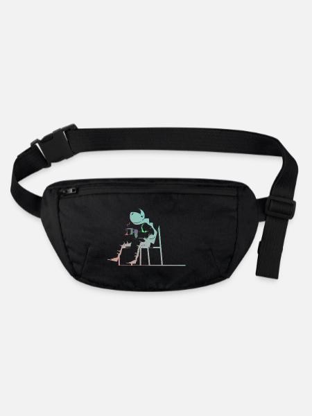 astronaute - Sac banane recyclé Stanley/Stella - noir - Devant