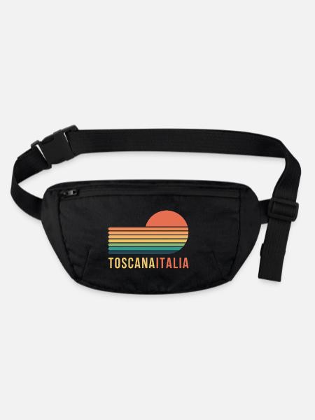 Toskana, Italien - Stanley/Stella recycelte Gürteltasche - Schwarz - Vorne